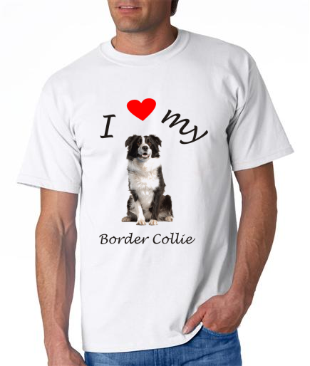 Dogs - Border Collie Picture on a Mens Shirt